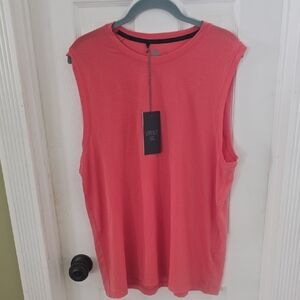 VRST Mens Icon Comfy Pink Rouge Tank, 4-way stretch, Moisture Wicking, UV NWT
